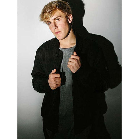 Jake Paul Black Suede Leather Jacket