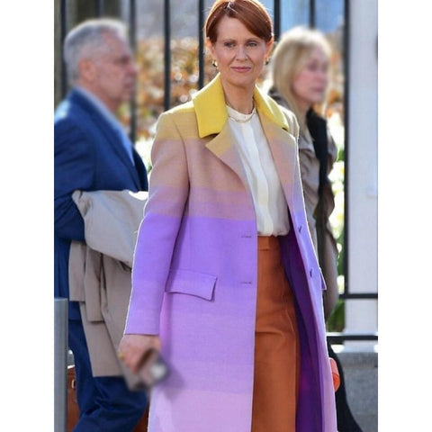 Cynthia Nixon Ombre Coat