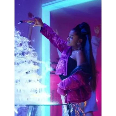 Ariana Grande Pink Puffer Jacket