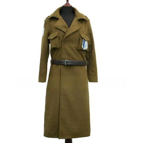 Attack On Titan Eren Jaeger Green Wool Coat