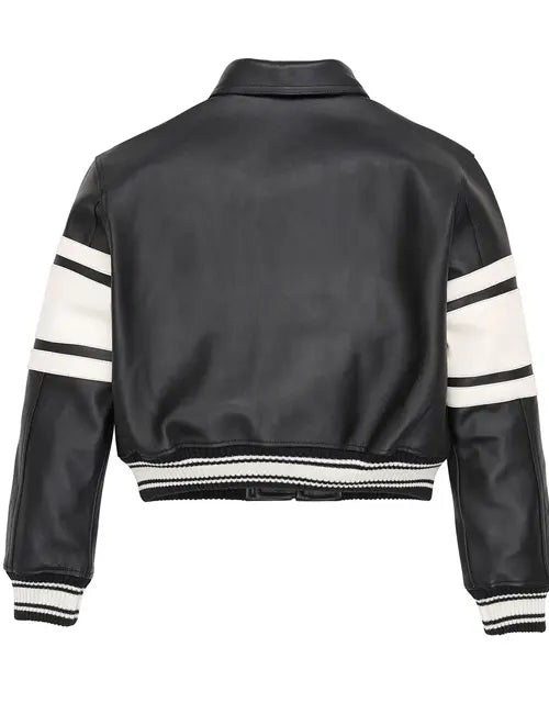 Avirex Black Leather Jacket Back
