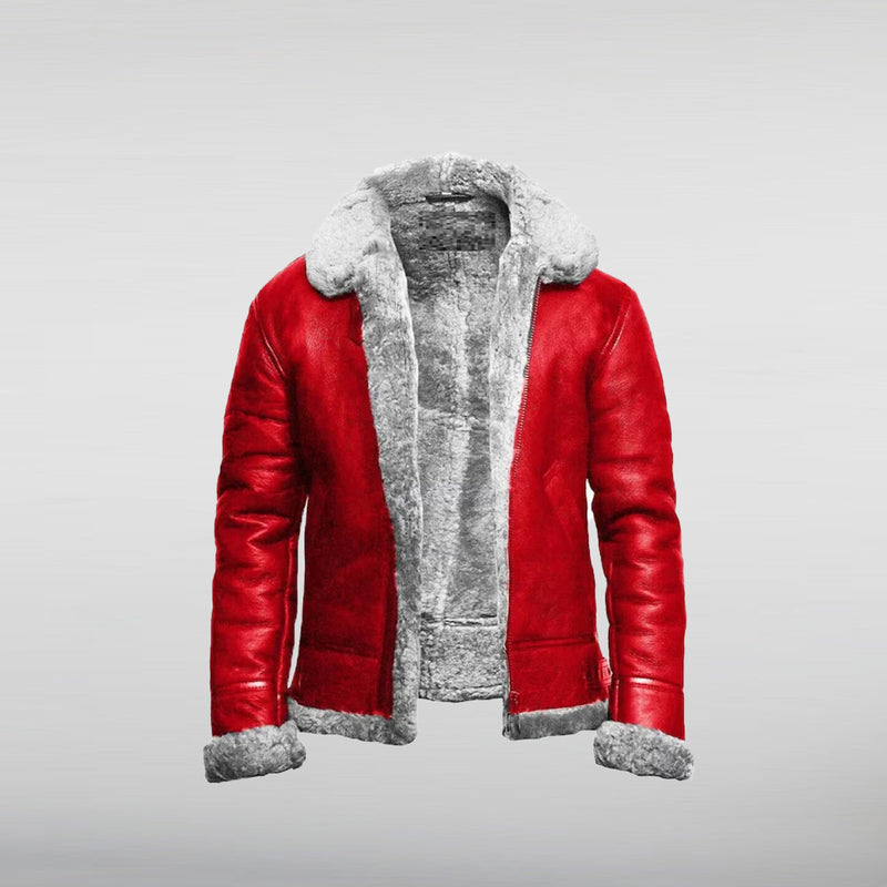 Santa Claus Red Shearling Jacket