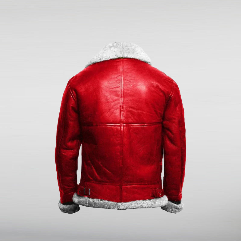 Santa Claus Red Shearling Jacket