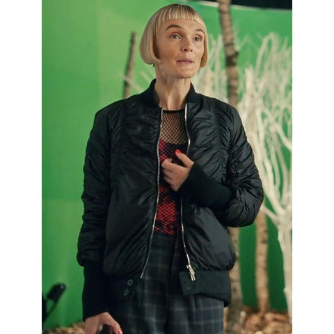 Betty Geek Girl Tv Series Black Bomber Jacket