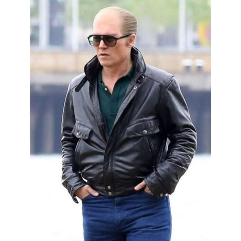 Johnny Depp Black Leather Jacket