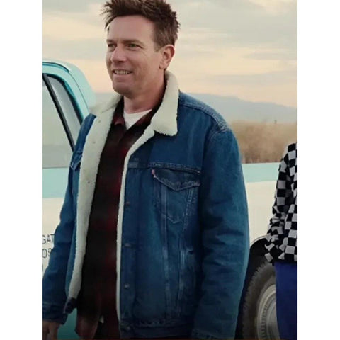 Ewan Mcgregor Shearling Denim Jacket