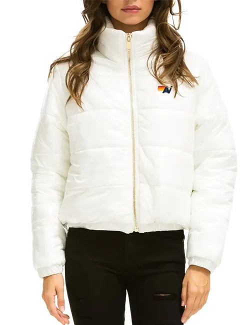Bolt Luxe Apres Puffer White Jacket