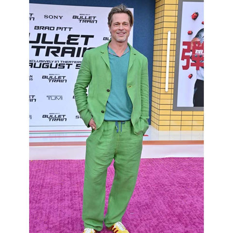 Brad Pitt Bullet Train Green Suit