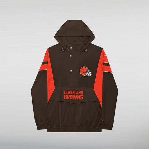 CLEVELAND BROWNS Half-Zip Hooded JACKET