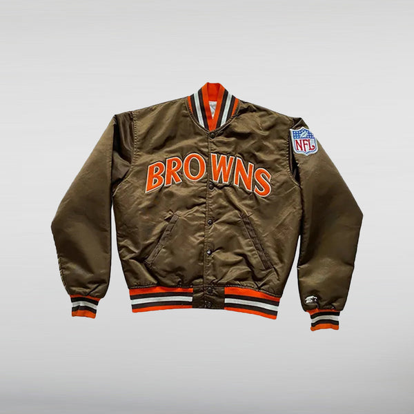 Cleveland Browns Satin Bomber Jacket
