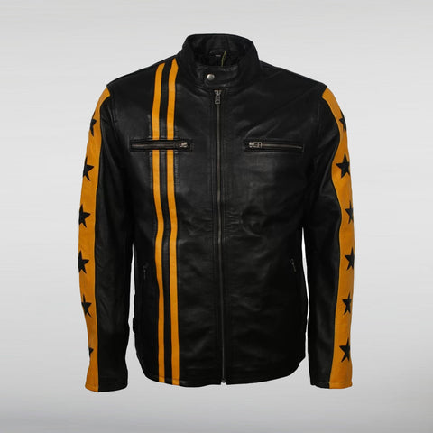 Cafe Racer Yellow Star Jacket