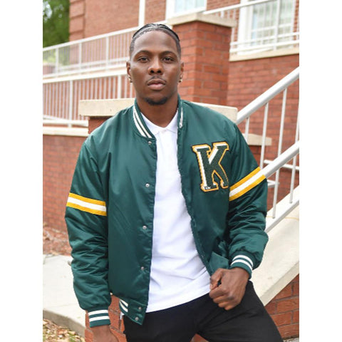 All American Homecoming Tv Series Green Varsity Bomber Jacket