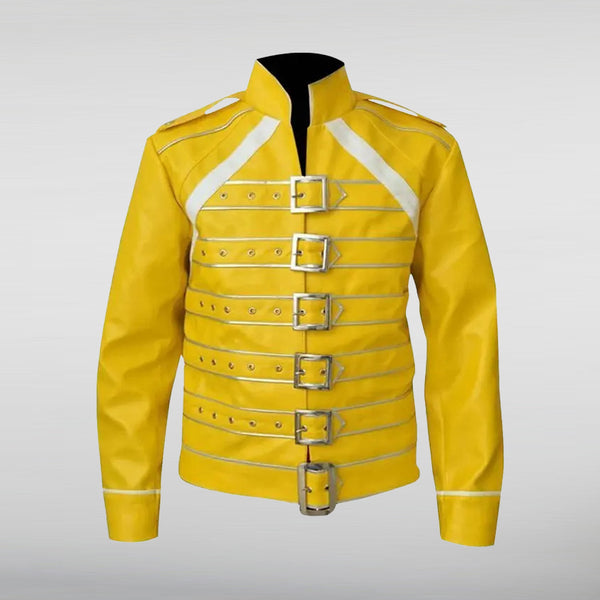 Freddie Mercury Yellow Leather Jacket