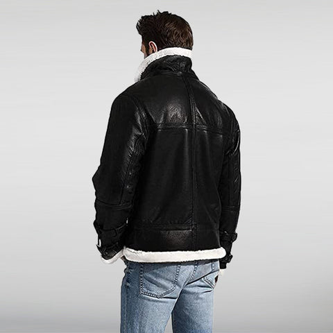 B3 Aviator Hooded Leather Jacket