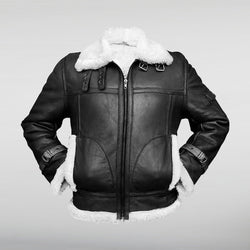 B3 Aviator Hooded Leather Jacket