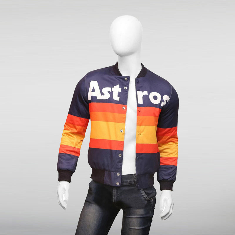 Kate Upton Astros Rainbow Stripe Jacket - Skinoutfits
