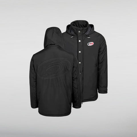 Carolina Hurricanes Black Hooded Coach Jacket