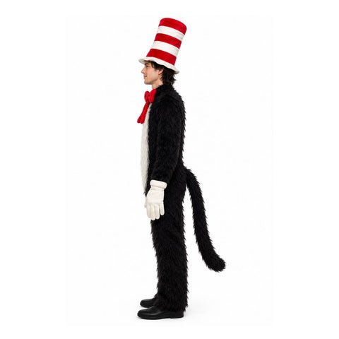 Cat in the Hat Costume Set – Complete Adult Dr Suess Outfit with Striped Hat
