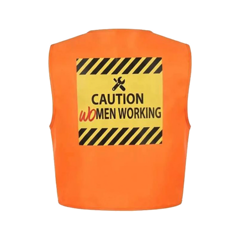 Caution Women Construction Orange Vest