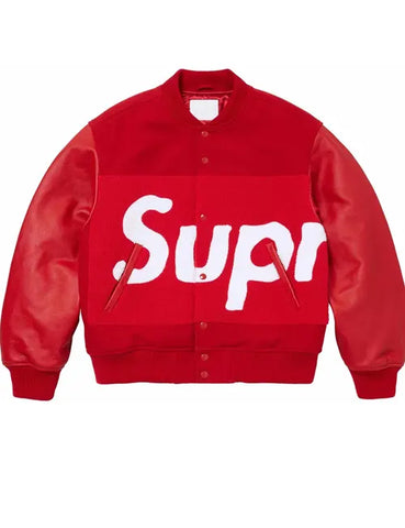 Chenille Supreme Red Varsity Jacket