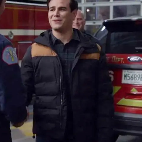 Chicago Fire Blake Gallo Black Puffer Jacket