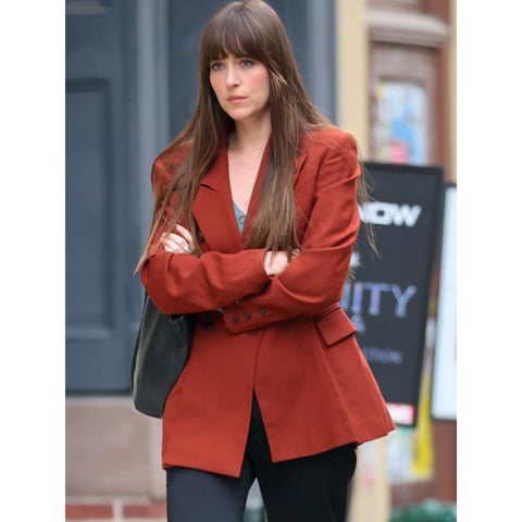 Materialists Dakota Johnson Red Jacket