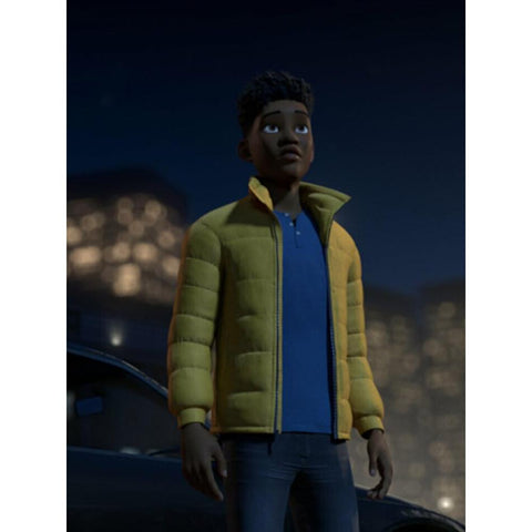 Jurassic World Chaos Theory Yellow Puffer Jacket