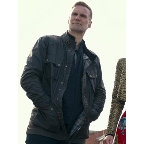 John Halloran The Outlaws Black Leather Jacket