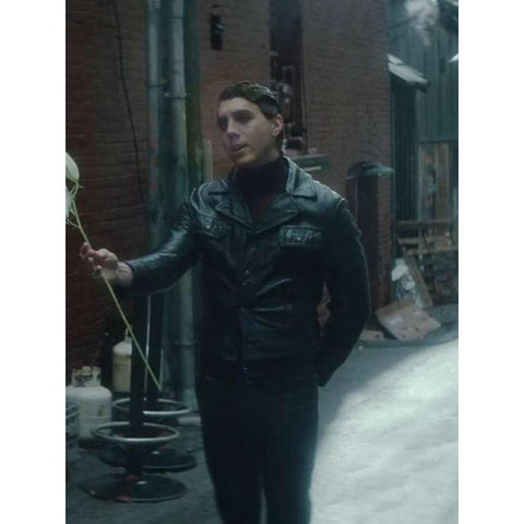 Lukas Gage Dead Boy Detectives Black Leather Jacket