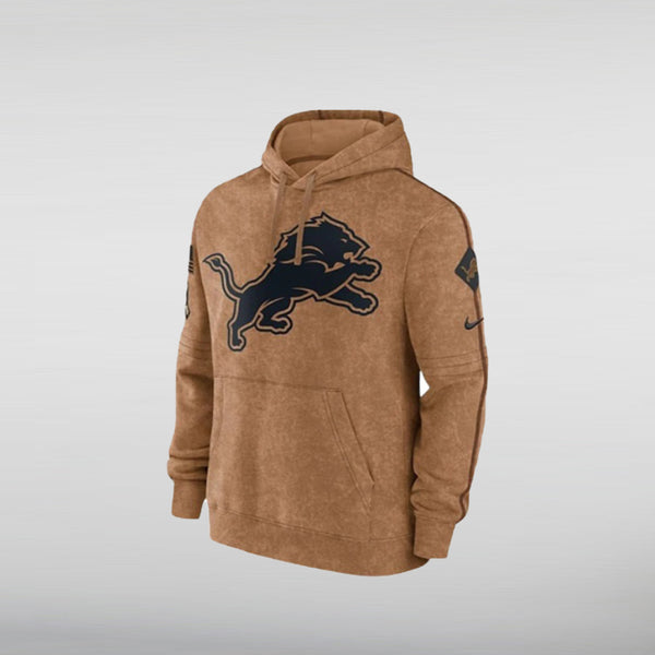 Brown Detroit Lions Salute To Service Hoodie