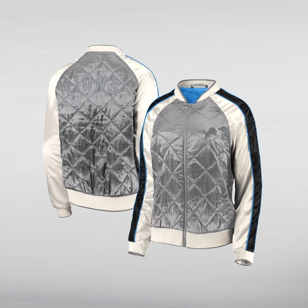 Erin Andrews Detroit Grey Quilted Jacket — Cosplay Street