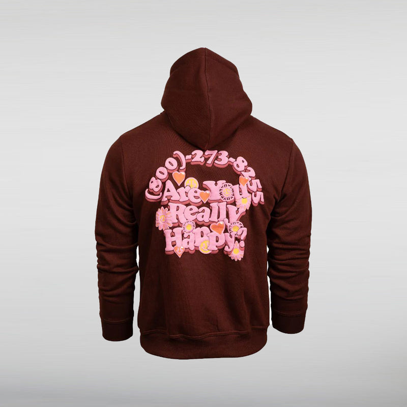 Maroon Pullover Euphoric Hoodie back