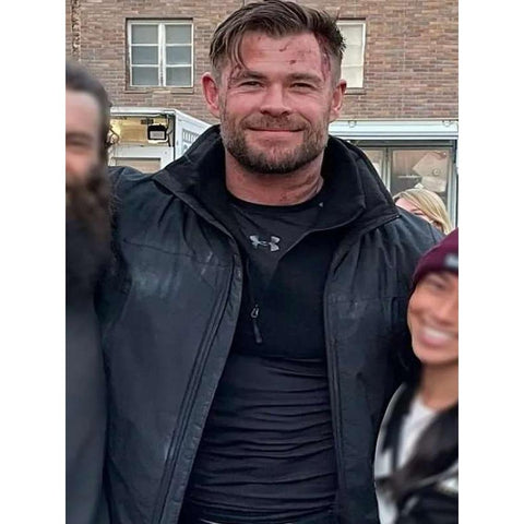 Chris Hemsworth Extraction 2 Black Jacket