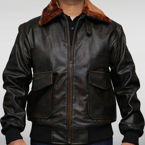 Flying G1 Leather Bomber Jacket