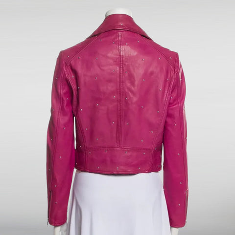 Gina Pink Leather Jacket