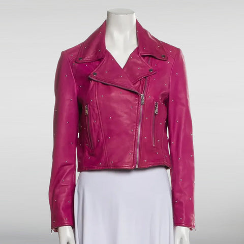 Gina Pink Leather Jacket