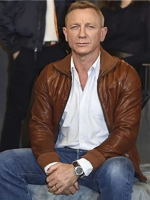 Daniel Craig Brown Leather Jacket