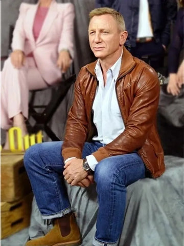 Daniel Craig Brown Leather Jacket