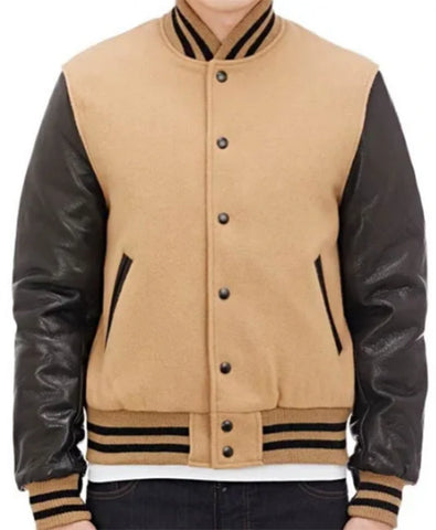 Golden Bear Leather Varsity Jacket