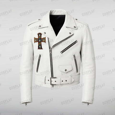 Guns N Roses White Leather Jacket