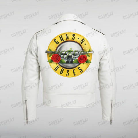 Guns N Roses White Leather Jacket
