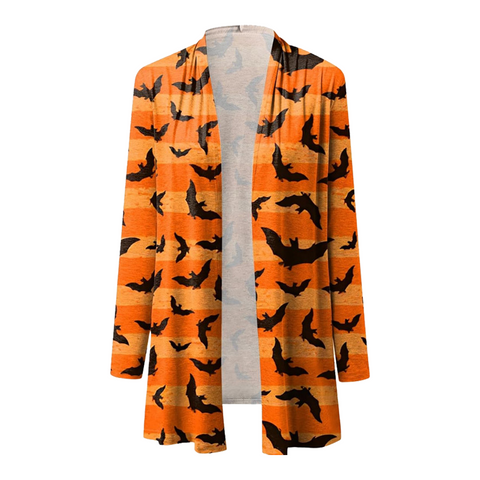 Bat Print Halloween Blazer
