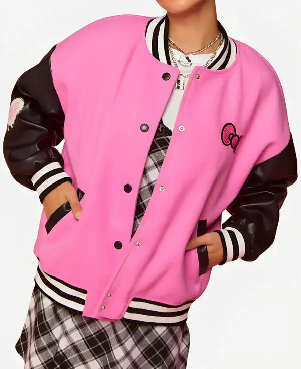 Pink Hello Kitty Varsity Jacket