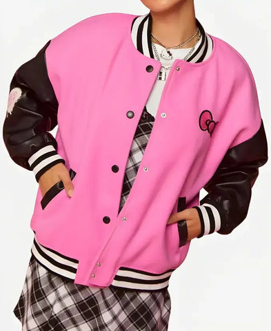 Pink Hello Kitty Varsity Jacket