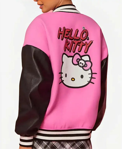 Pink Hello Kitty Varsity Jacket