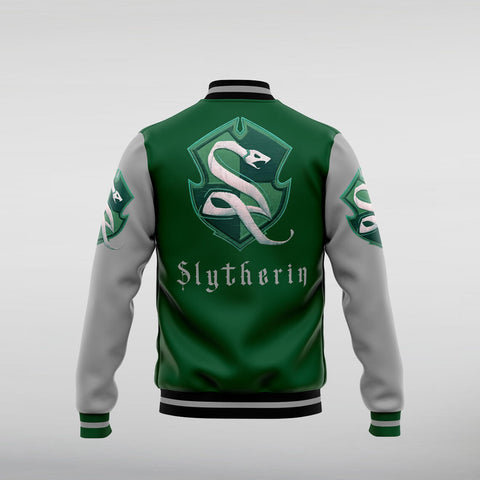 Harry Potter Letterman Slytherin Jacket back