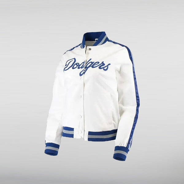 Hometown Los Angeles Dodgers White Satin Jacket