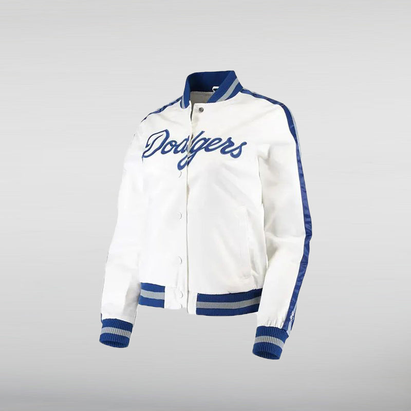 Hometown Los Angeles Dodgers White Satin JacketHometown Los Angeles Dodgers White Satin Jacket