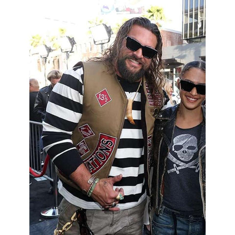 The Bikeriders Jason Momoa Brown Vest