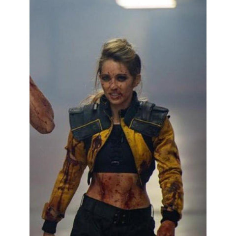 Jessica Rothe Boy Kills World Yellow Cropped Jacket